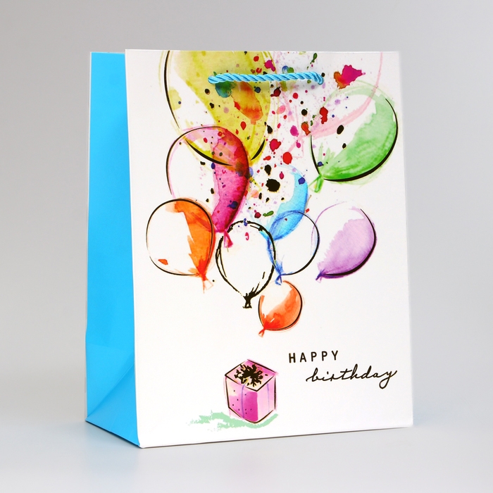 Пакет ламинированный «Happy Birthday», MS 18 × 23 × 10 см Пакет ламинированный «Happy Birthday», MS 18 × 23 × 10 см