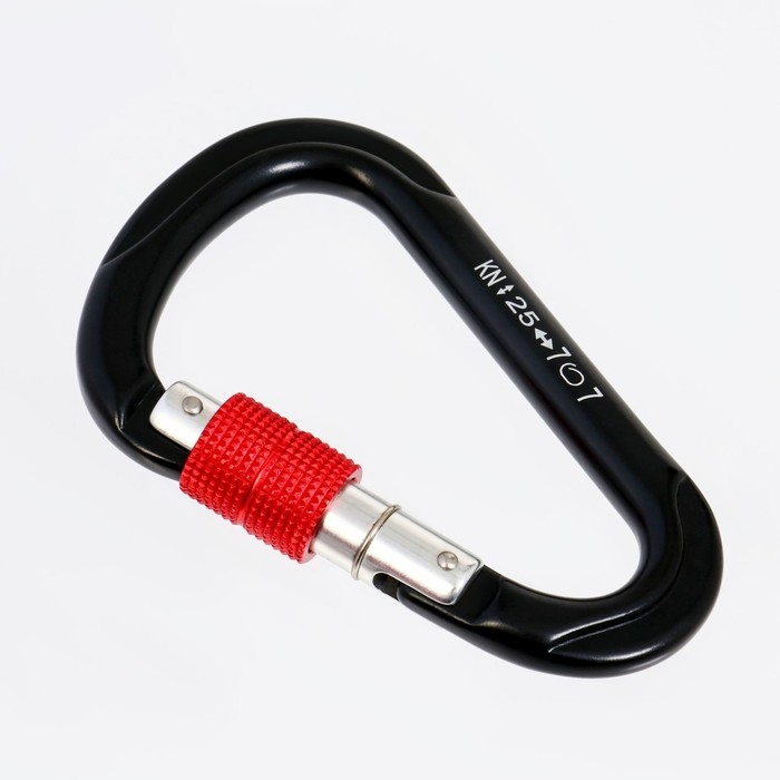 Карабин с муфтой, 11.5 х 7.5 см, 25 КN, микс Карабин с муфтой, 11.5 х 7.5 см, 25 КN, микс