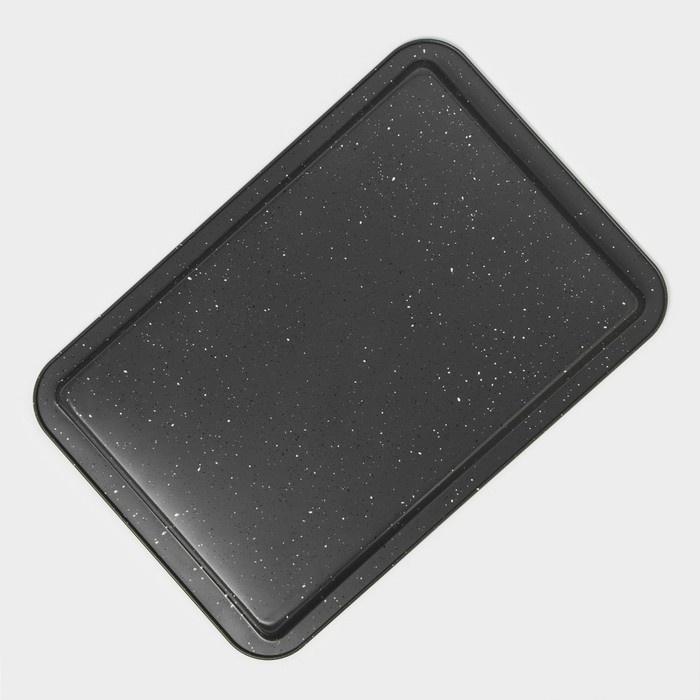 Противень Доляна «Элин Мрамор. Прямоугольник», 43×29×2 см, антипригарное покрытие, цвет серый Противень Доляна «Элин Мрамор. Прямоугольник», 43×29×2 см, антипригарное покрытие, цвет серый