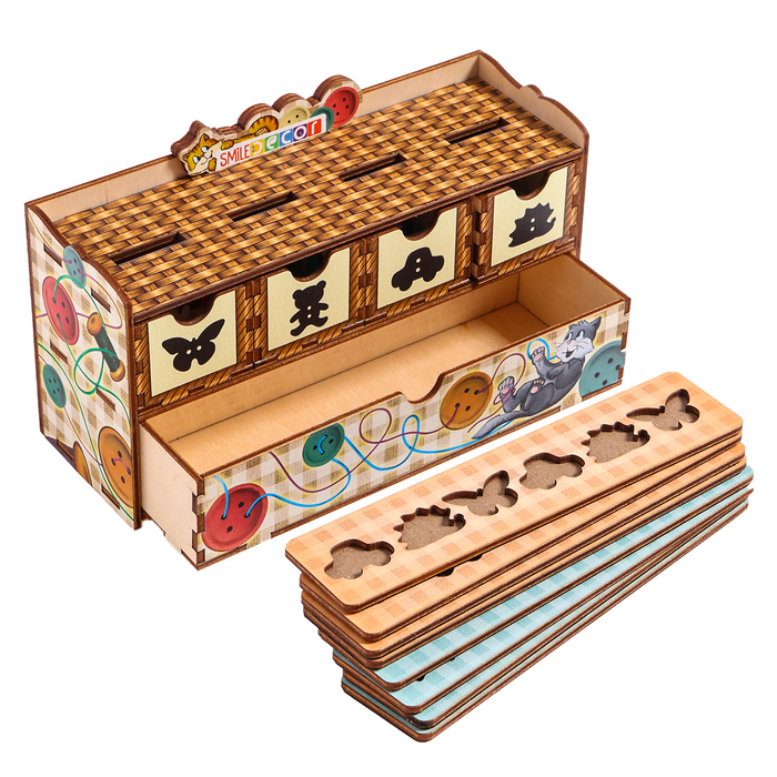 Волшебный комодик «Пуговки», 64 пуговки Волшебный комодик «Пуговки», 64 пуговки