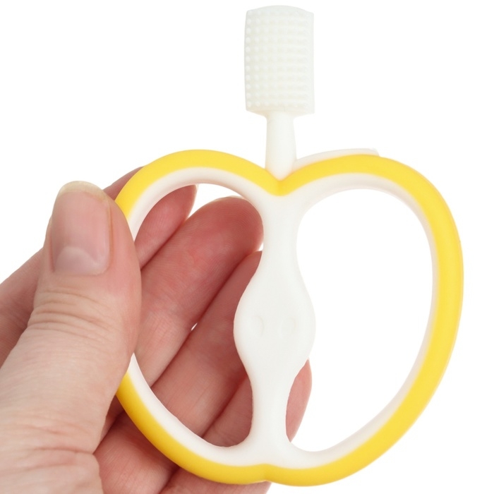 Прорезыватель силиконовый, массажер «Яблочко», цвет МИКС, Крошка Я