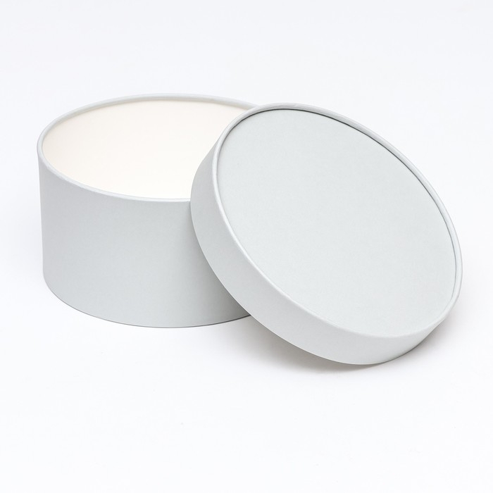 Подарочная коробка Подарочная коробка "Frilly" пепельно-серый, завальцованная без окна, 21 х 11 см