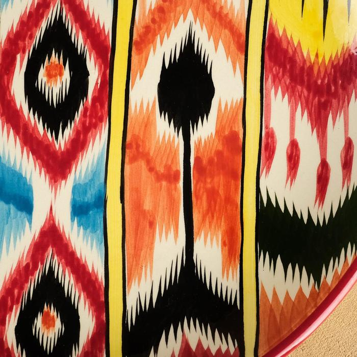 Набор чайный Риштанская керамика Набор чайный Риштанская керамика "Атлас №3", 9 предметов (чайник 0,8л, пиалы 0,2л)