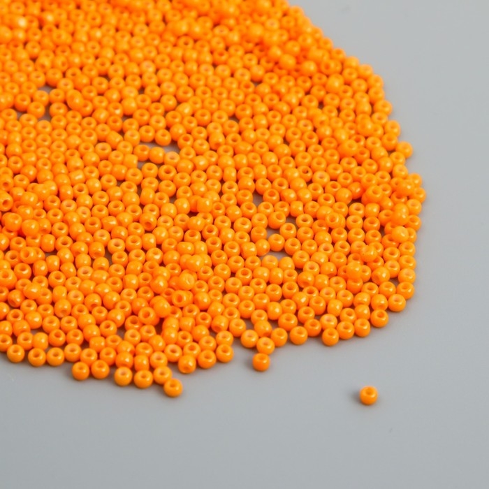 Бисер стекло 12/0  Бисер стекло 12/0 "Мандариновый" ровный №665 450 гр