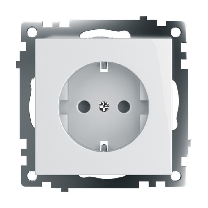 Розетка электрическая 1-местная с/з (механизм), серия Катрин, GLS16-7110-01, белый Розетка электрическая 1-местная с/з (механизм), серия Катрин, GLS16-7110-01, белый