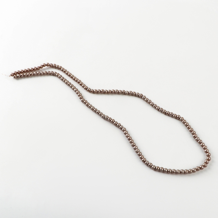 Бусины из стекла, набор 140 шт., размер 1 шт. 6 — мм, цвет коричневый