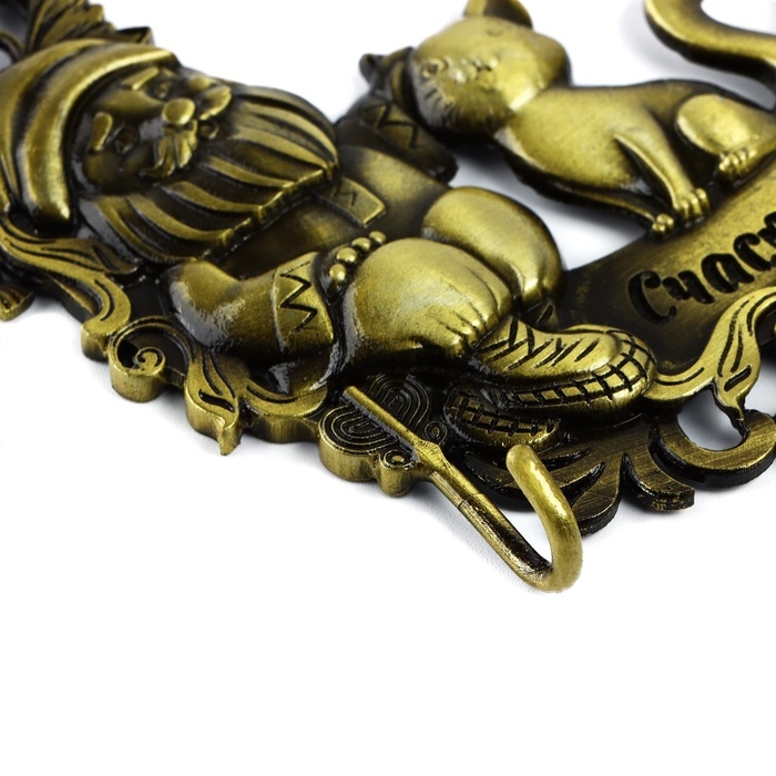 Ключница настенная «Счастья этому дому», домовой, 10.4 х 11.5 см Ключница настенная «Счастья этому дому», домовой, 10.4 х 11.5 см