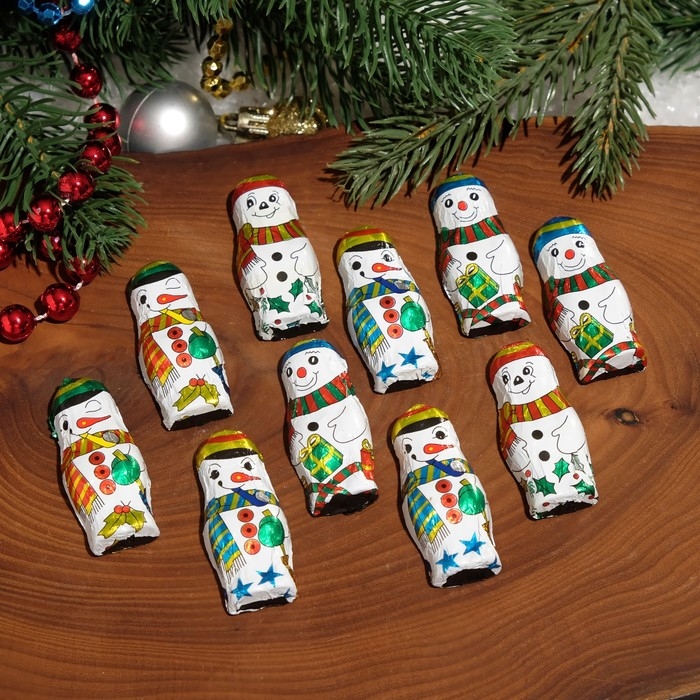 Шоколад молочный фигурный Шоколад молочный фигурный "Снеговики", 85±5 г