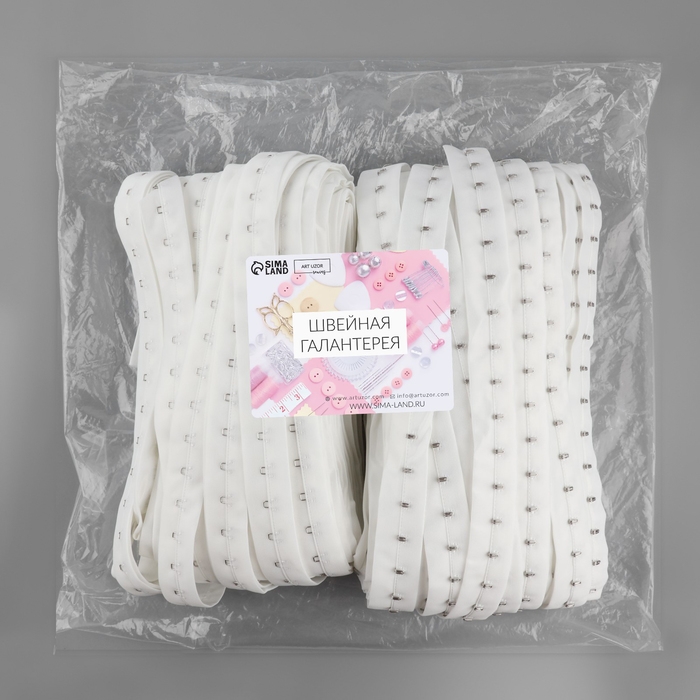 Тесьма с крючками, 27 мм × 45 ± 1 м, цвет белый Тесьма с крючками, 27 мм × 45 ± 1 м, цвет белый