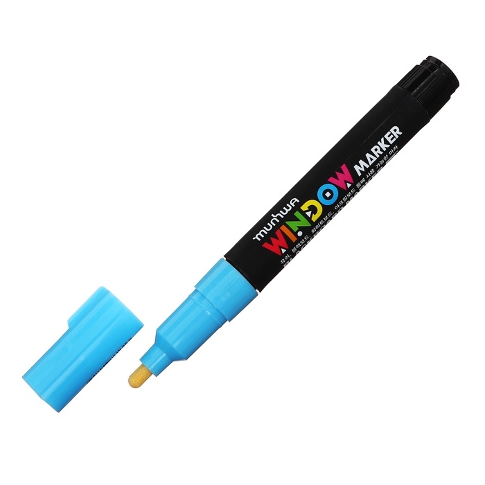 Набор меловых маркеров 6 цветов MunHwa "Window", яркие цвета, для любых поверхностей