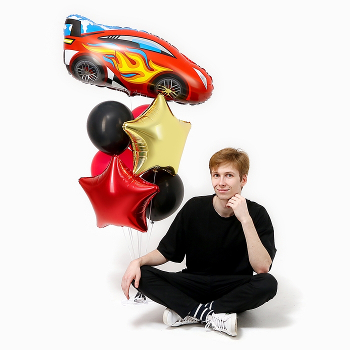 Набор шаров &laquo;Гонки&raquo;, фольга, латекс, 7 шт.