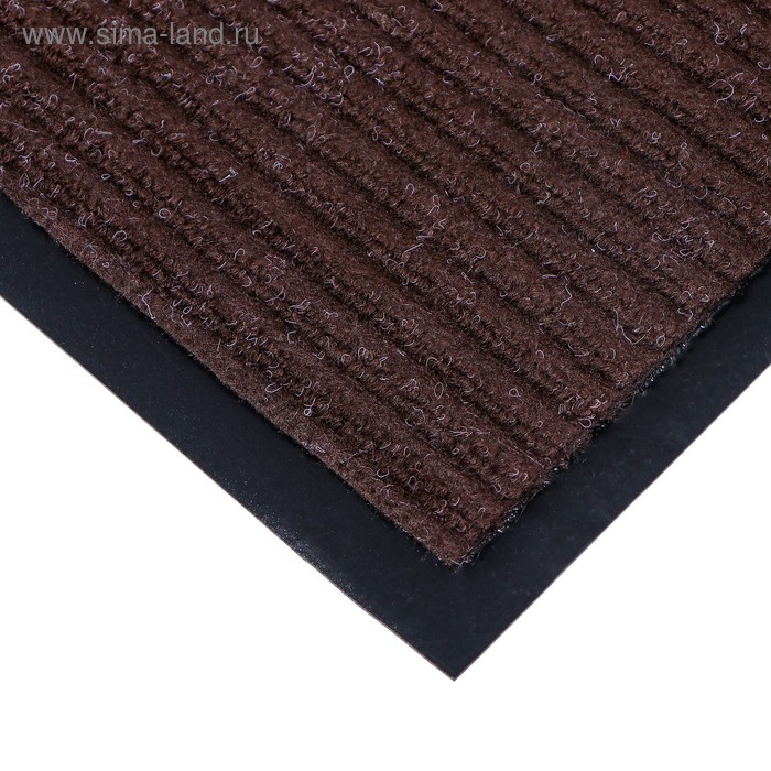 Коврик придверный влаговпитывающий, ребристый, «Стандарт», 120×250 см, цвет коричневый
