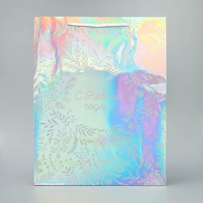 Пакет голографический «Новогодняя поляна», L 31 х 40 х 11.5 см, Новый год Пакет голографический «Новогодняя поляна», L 31 х 40 х 11.5 см, Новый год