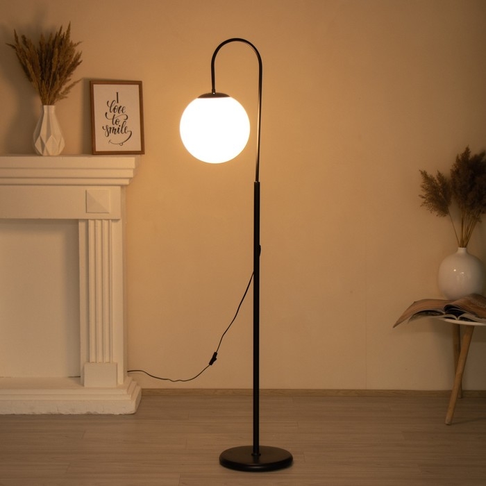 Торшер  Торшер "Асфира" Е27 15Вт чёрно-белый h.171 см