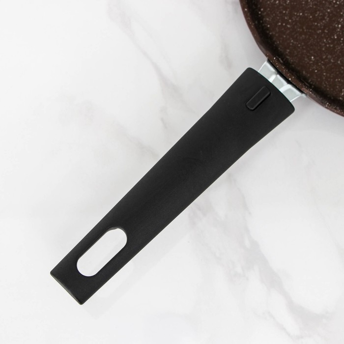 Сковорода блинная , d=20 см, пластиковая ручка, антипригарное покрытие, цвет кофейный мрамор Сковорода блинная , d=20 см, пластиковая ручка, антипригарное покрытие, цвет кофейный мрамор