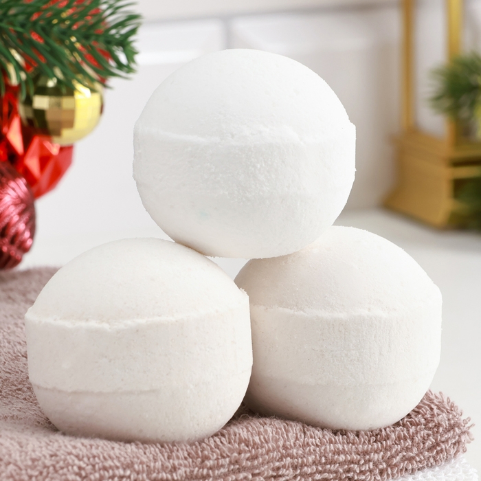 Новый год Набор бомбочек 3 шт Новый год Набор бомбочек 3 шт "Корица - Кофе, Облепиха с медом, Яблоко в карамели"