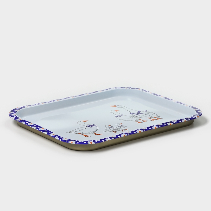 Поднос «Гуси», 32,8 х 25,8 см, жесть Поднос «Гуси», 32,8 х 25,8 см, жесть
