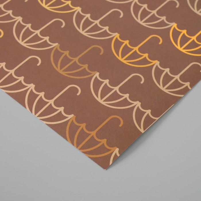 Бумага для скрапбукинга Бумага для скрапбукинга "Зонтики" плотность 180 гр набор 5 шт 30,5х32 см