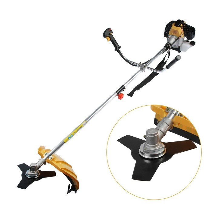 Триммер бензиновый ТУНДРА, Easy-start, леска/нож, 43 см3, 2 л.с., в двух коробках Триммер бензиновый ТУНДРА, Easy-start, леска/нож, 43 см3, 2 л.с., в двух коробках