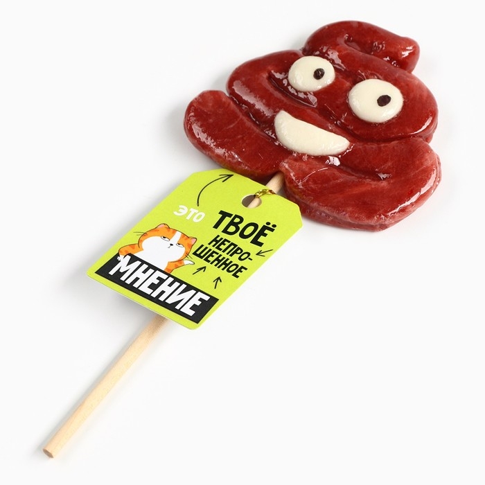 Леденец формовой, на палочке &laquo;Непрошенное мнение&raquo;, со вкусом молочного шоколада, 15 г