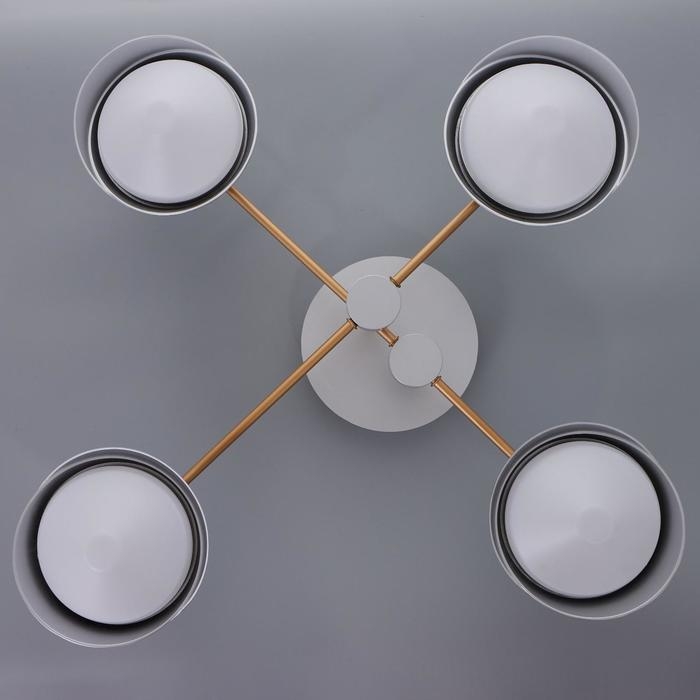 Люстра 1852/4 LED 64Вт 3000-6000К серо-золотой 65х65х17 см BayerLux