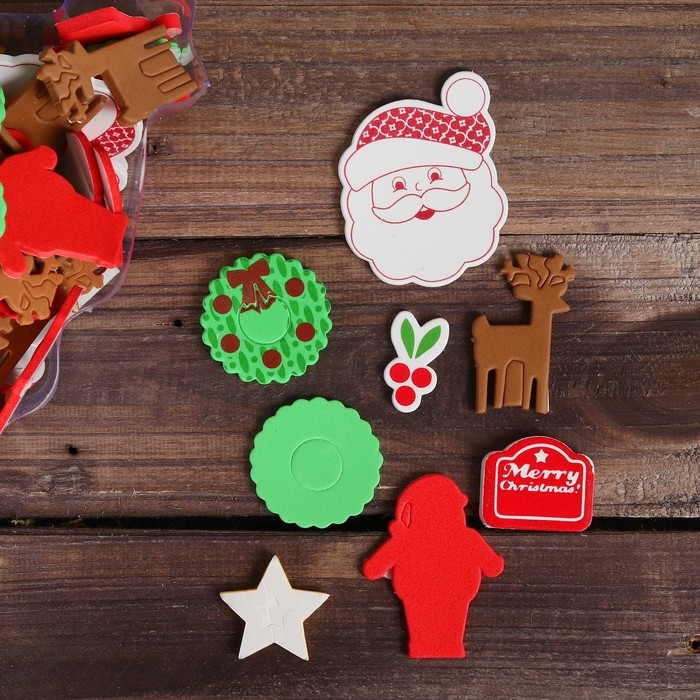 Декор для творчества на клеевой основе «Новогодняя феерия», набор 90 шт., МИКС Декор для творчества на клеевой основе «Новогодняя феерия», набор 90 шт., МИКС