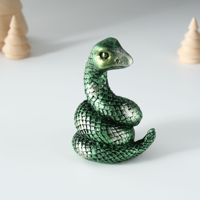 Сувенир полистоун Сувенир полистоун "Змейка с сиянием" МИКС 6х6х10 см