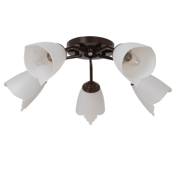 Люстра Оникс 5х15Вт E27 коричневый 52х52х15см BayerLux Люстра Оникс 5х15Вт E27 коричневый 52х52х15см BayerLux