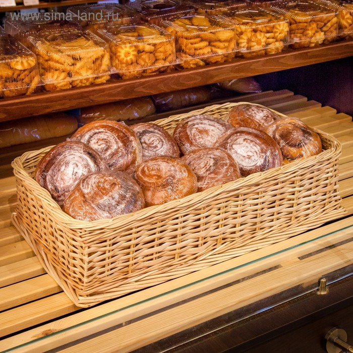 Лоток торговый, фанерное дно, 56&times;31&times;15 см, лоза