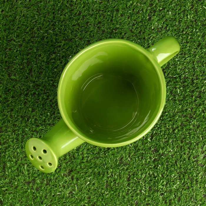 Кашпо Кашпо "Лейка Элегант" зеленая, 12х20х10см