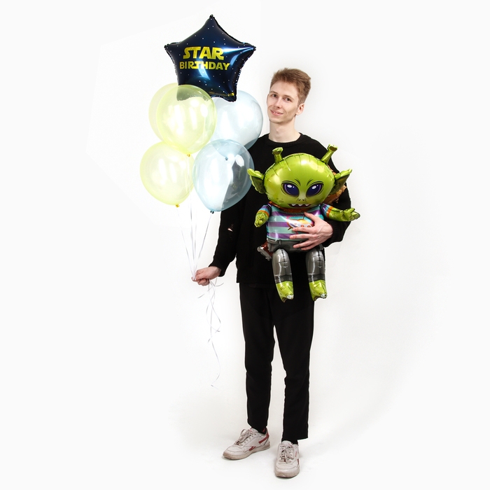 Набор шаров &laquo;Инопланетянин&raquo;, латекс, фольга, 7 шт.