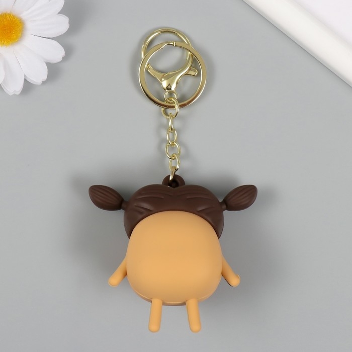 Брелок резина с карабином антистресс Брелок резина с карабином антистресс "Девочка" выскакивают губы 4х8х7 см