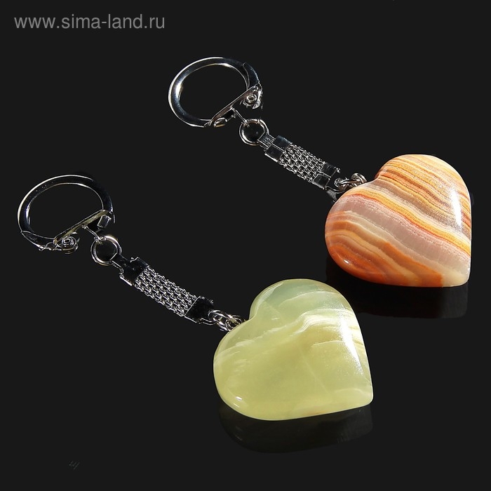 Брелок «Сердце», 3,5х3,5 см, оникс Брелок «Сердце», 3,5х3,5 см, оникс