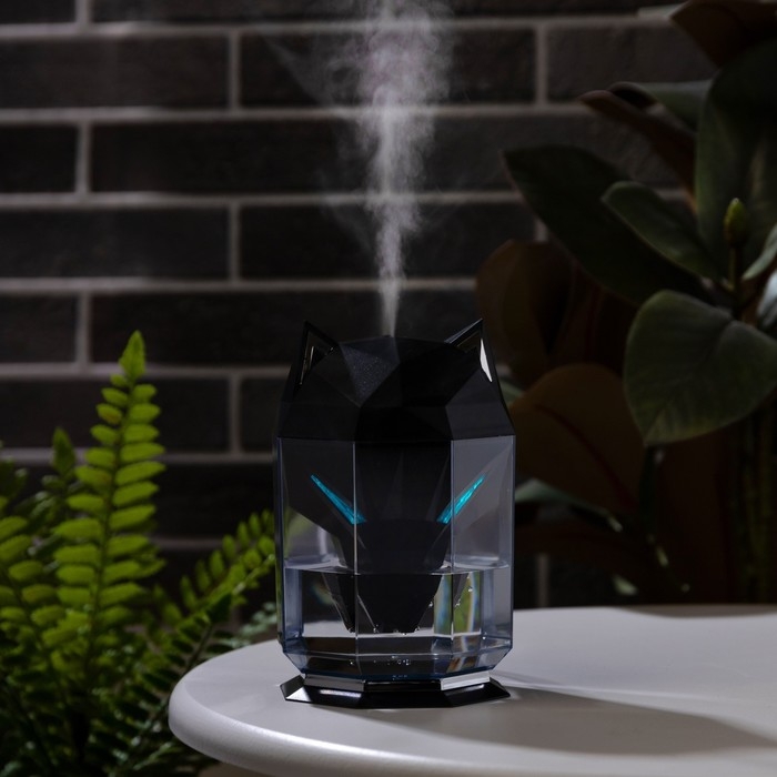 Увлажнитель воздуха Luazon HM-12  Увлажнитель воздуха Luazon HM-12 "Волк", ультразвуковой, 650 мл, 2 Вт, погружной, USB,черный