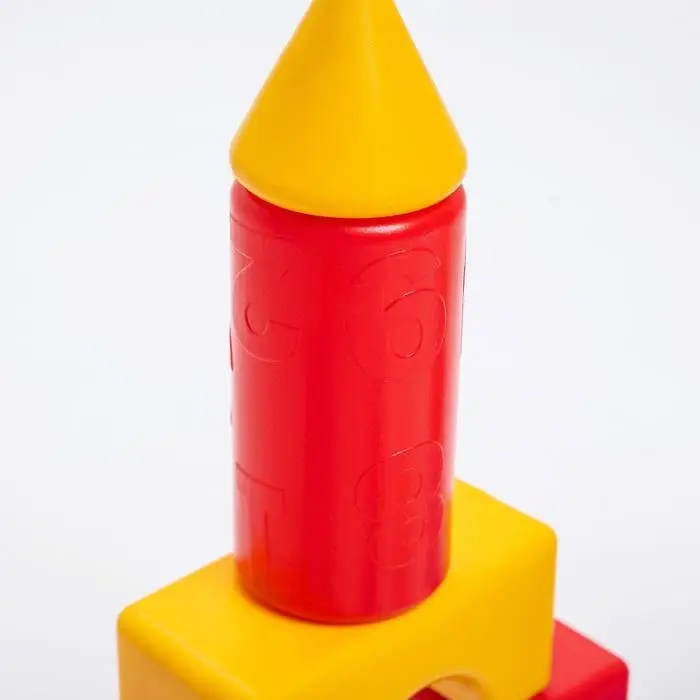 Кубики детские, пластиковые, цветные, 41 штука, 6&times;6 см