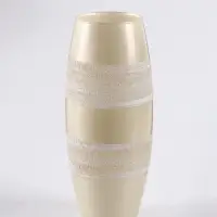 Ваза &laquo;Сангрия&raquo;, жемчуг, h=26 см, стекло, бежевая