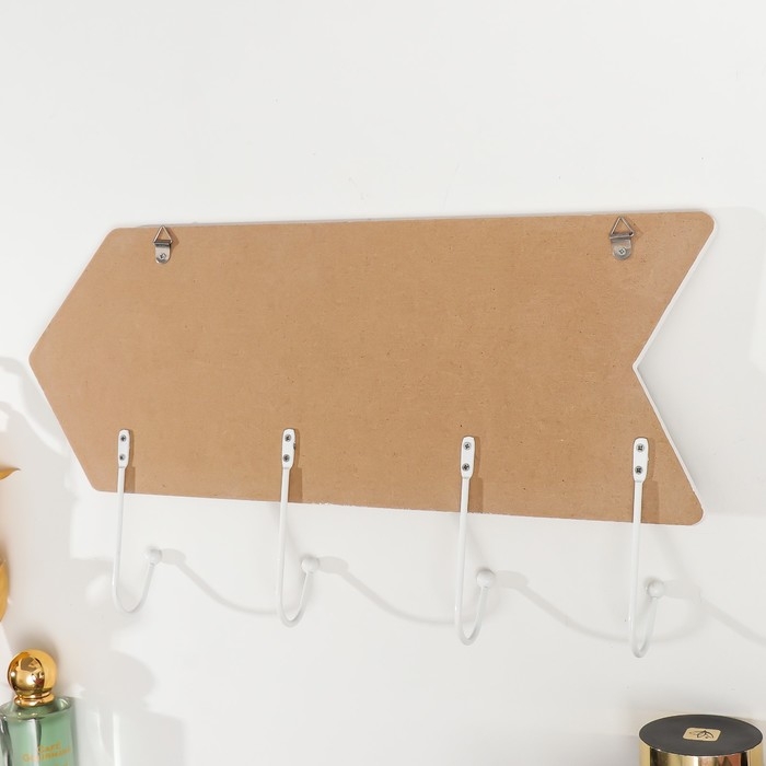 Крючки декоративные дерево Крючки декоративные дерево "Розы с перьями и бабочками" 5,5х39,5х23 см