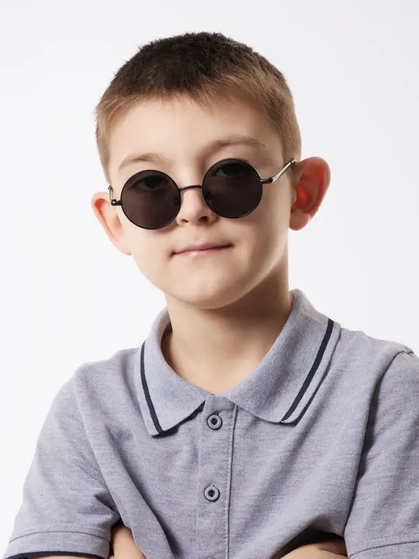 Очки солнцезащитные детские &laquo;OneSun. Круглые&raquo;, чёрный