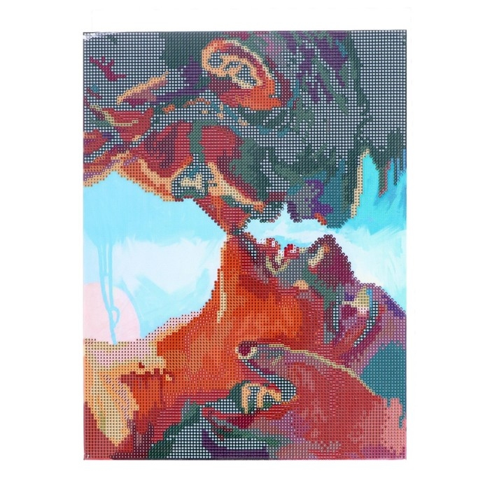 Алмазная мозаика с частичным заполнением на подрамнике «Поцелуй» 30х40 см Алмазная мозаика с частичным заполнением на подрамнике «Поцелуй» 30х40 см