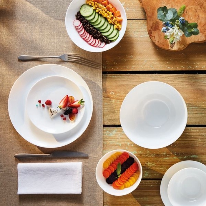 Сервиз столовый Luminarc DIWALI, 19 предметов, d=25/20/21/19 см, стеклокерамика, белый Сервиз столовый Luminarc DIWALI, 19 предметов, d=25/20/21/19 см, стеклокерамика, белый