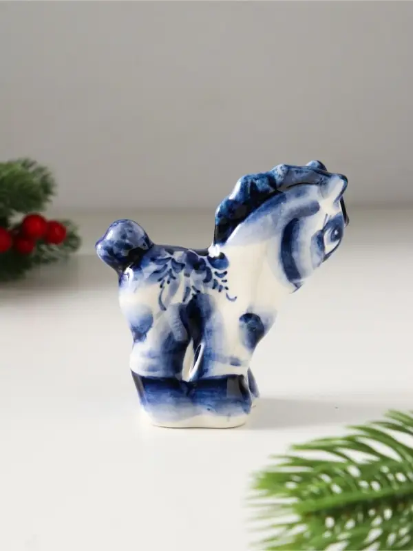Сувенир Конь Яхонт, 8х8,5х3,5 см, гжель Сувенир Конь Яхонт, 8х8,5х3,5 см, гжель
