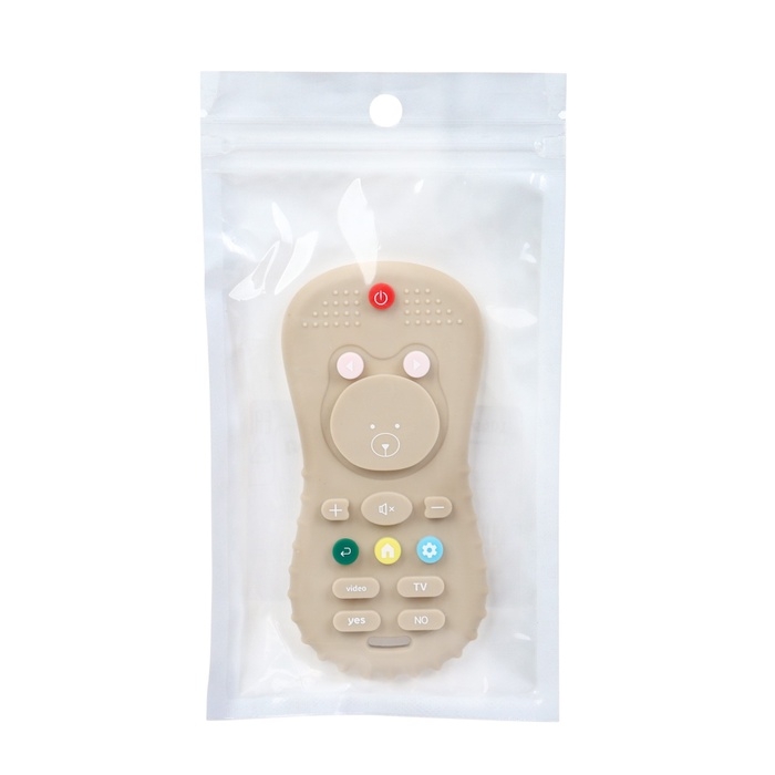 Прорезыватель Крошка Я «Пульт», 10 см, бежевый