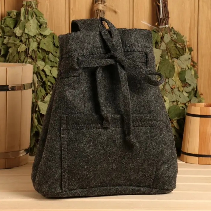 Набор для бани, 4 предмета: рюкзак, шапка, рукавица, коврик, &laquo;Банная забава&raquo;