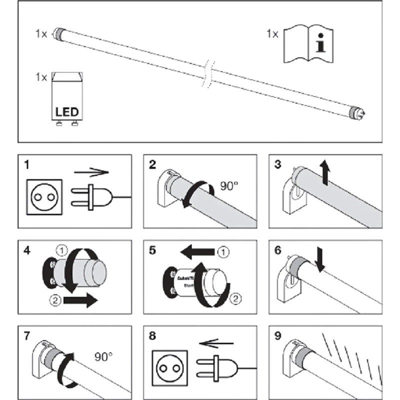 Лампа светодиодная OSRAM ST8B-0.6M 9W/830 230VAC DE 4058075377462