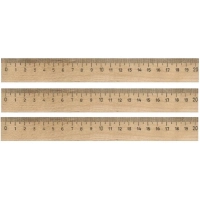 Линейка деревянная 20см 3шт/уп