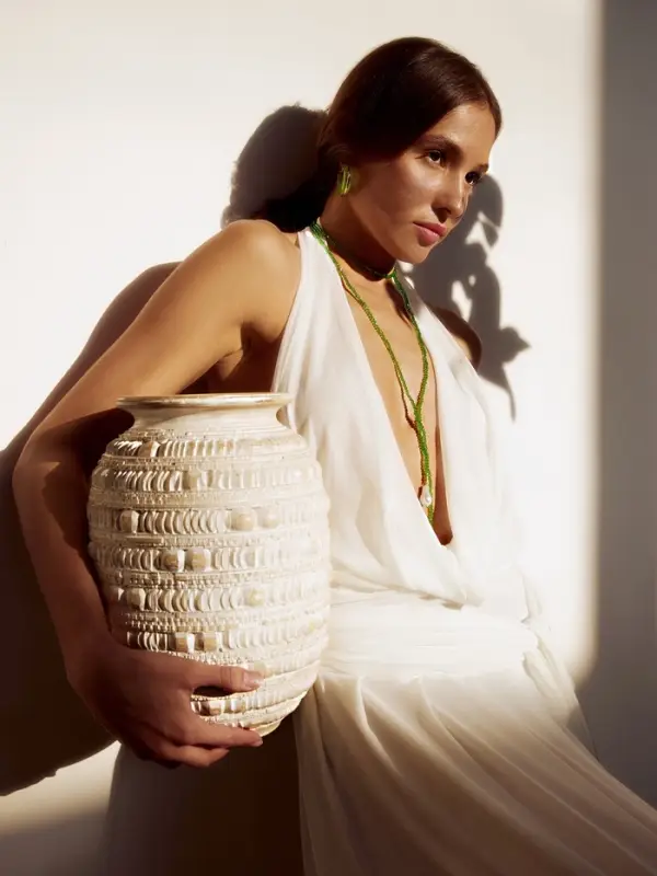 Бусы бисерные с подвесами жемчуг &laquo;Нить стекла&raquo;, L=120 см, №2, зелёные