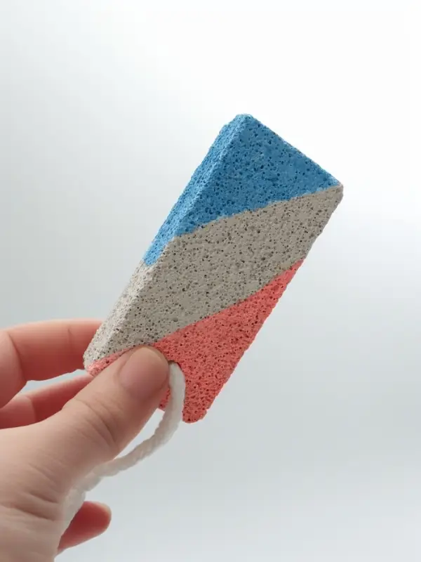 Пемза для педикюра, с подвесом, 8.5×4.5 см, разноцветная