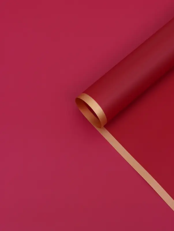 Пленка для цветов, &laquo;Бронзовая полоса&raquo;, бордовая, 57&times;57 см