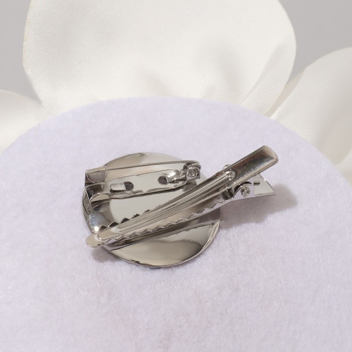 Брошь текстильная «Цветок» камелия, цвет белый Брошь текстильная «Цветок» камелия, цвет белый