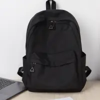 Рюкзак школьный на молнии, с карманами, однотонный, размер 28&times;11&times;40 см, чёрный